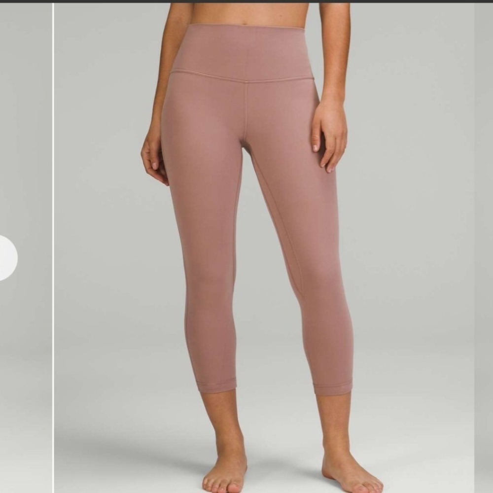 Lululemon Align High-Rise Crop 23 Size 10 Twilight Rose W6BGLS Leggings - Picture 2 of 7